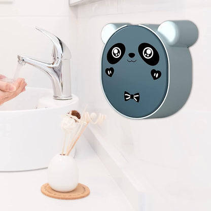Cute Panda Soap Dish Holder With Drain Wall Mounted Soap Box