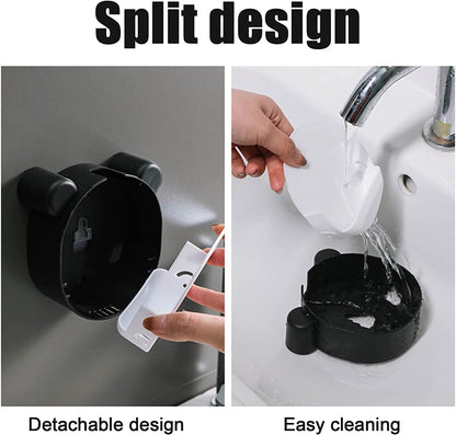 Cute Panda Soap Dish Holder With Drain Wall Mounted Soap Box