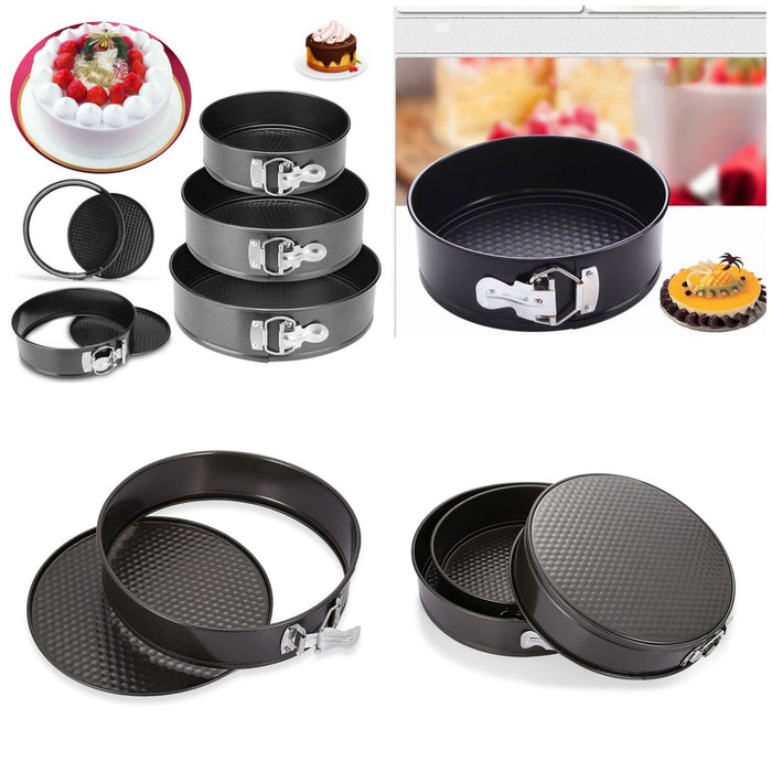 3pcs Round Cake Baking Mold Tin Tray Pan Bakeware Kit Kitchen DIY Desserts Baking
