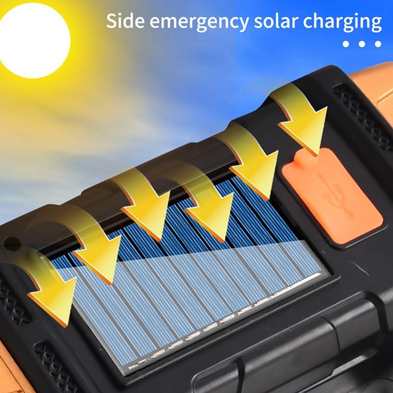 2in1 Rechargeable Solar Charging LED Double Sided Handy Heavy Bulb Light
