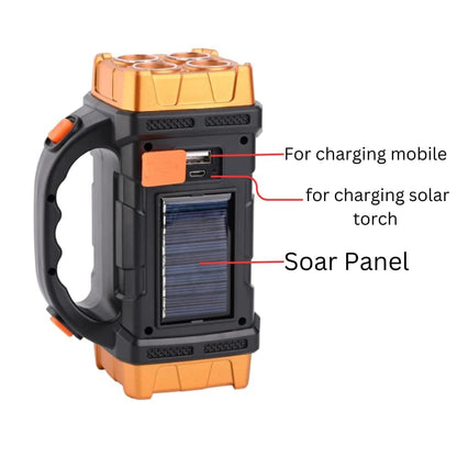 2in1 Rechargeable Solar Charging LED Double Sided Handy Heavy Bulb Light