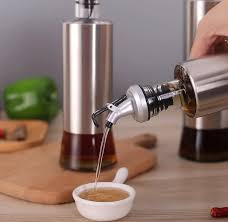 Steel Case Nozzle Glass Oil Bottle 300ml