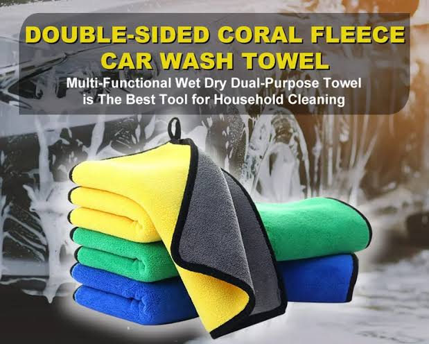 Super Absorption Car Wash Microfiber Towel Home Appliances Glass Cleaning Washing Clothes High Density Coral Velvet Wash Towel