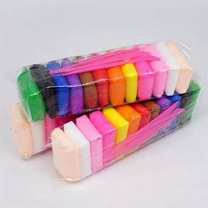 Clay Foamic Soft Polymer Pack of 12 Pcs For Kids with Free Tools
