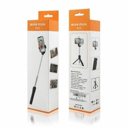 R1s Bluetooth Selfie Sticks with Remote and Selfie Light 3-in-1 Multifunctional Selfie Stick Tripod Stand Mobile Stand Compatible with All Phones 360° Rotation Long Selfie Stick with LED Fill Light