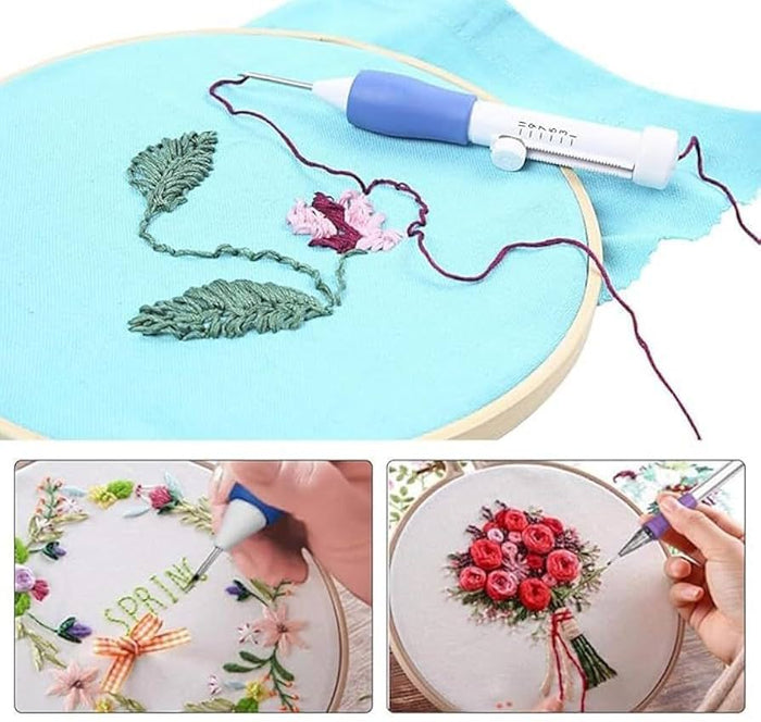 Magic Embroidery Pen Punch Needle, Poking Stitch Felting Crochet Knitting Needle