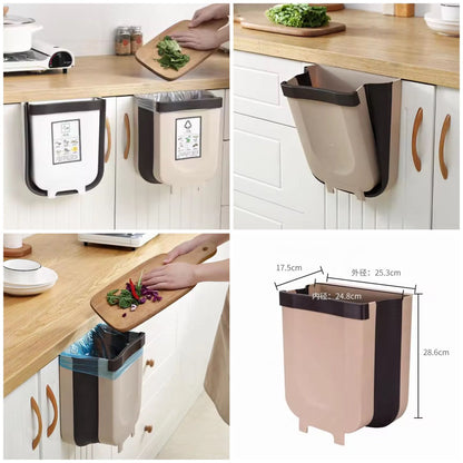 Rectangle Foldable Waste Bin for Kitchen, Washroom and Cabinet