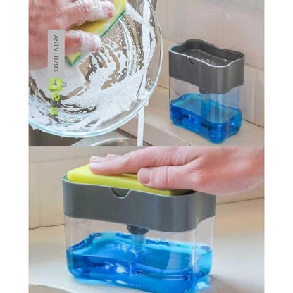 Soap Pump Dispenser and Sponge Holder for Kitchen Sink Dish Washing Soap dispenser With Box