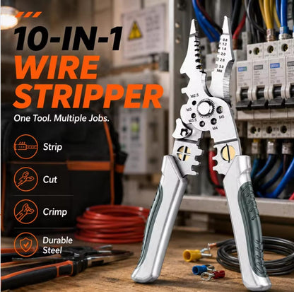 Multi Functional Industrial Wire Stripper Cutter Crimper Heavy Duty Stainless Steelers Electrical Pliers