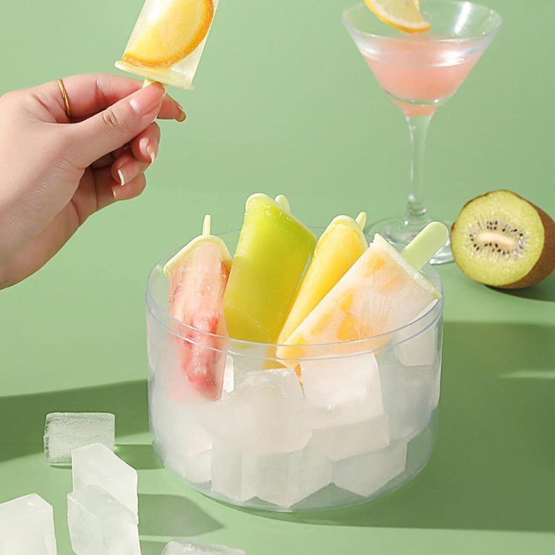 8 Cavity Round Popsicle Candy Mold Set with Sticks
