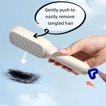 Self Cleaning Anti Static Massage Comb Retractable Cleaning Hair Comb Massage Hairbrush for Women Cleaning Hair Brush for Effortless Hair Removal and Cleaning