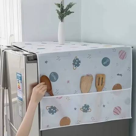 Refrigerator Cover Top Dust proof Windscreen Covers for Top Decorative Fridge Cover for Washing Machines Dryers for Friends Neighbors Random Design