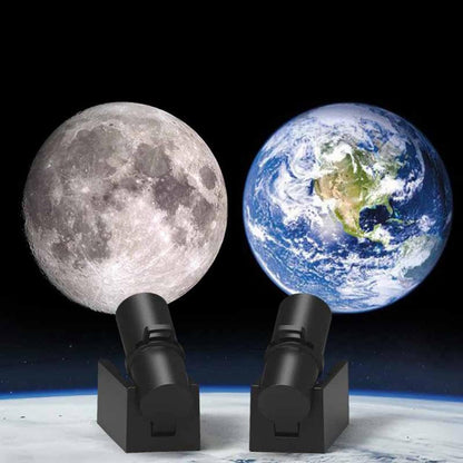 2in1 Rechargeable LED Portable Earth Moon Lamp Projector Night Light Set for Bedroom Living Room Wall