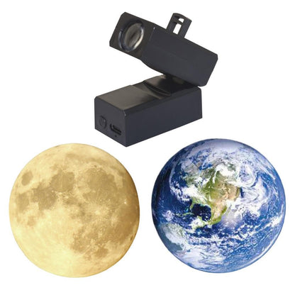 2in1 Rechargeable LED Portable Earth Moon Lamp Projector Night Light Set for Bedroom Living Room Wall