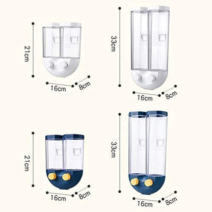 Dispenser Tank Pusher Type Wall Mounted Cereal Storage Tank Kitchen Leakproof and Sealed Tank Grain Dispenser Tank