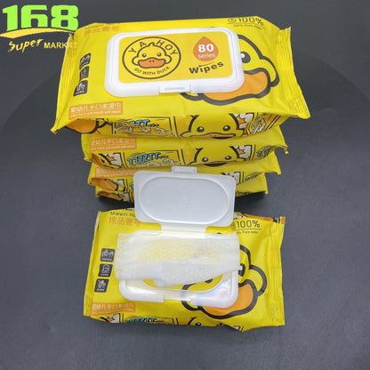 80 pcs QianHui brand soft cotton face towels, often used as wet wipes