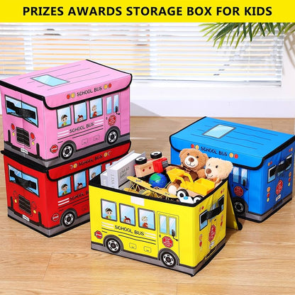 School bus toy organizer, often used for storage or as a seat.