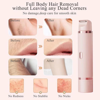 2 in 1 Dual Head Shaver Women, Electric Bikini Trimmer Wet&Dry Use Hair Removal