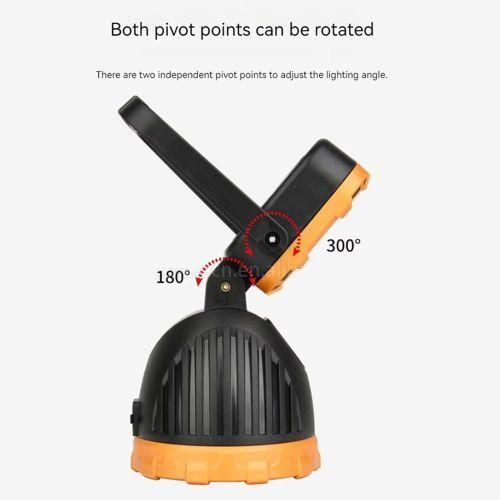 SOURCE LIGHT Long lasting Multifunctional 4 in 1 Solar Flashlight USB Rechargeable with powerbank 5000 Portable 180° Adjustable Working Camping Light warm and white light +emergency light