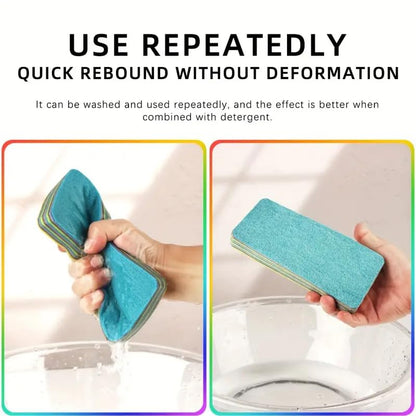 LEARJA Rainbow Multi-layer Rag Rainbow Cleaning Cloth Cloth That Can Be Torn Towel