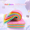 LEARJA Rainbow Multi-layer Rag Rainbow Cleaning Cloth Cloth That Can Be Torn Towel