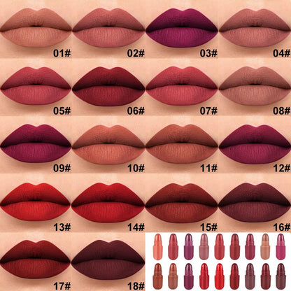 18-Color Capsule Lipstick Set – Silky Smooth Matte Finish Mini Lipstick Pods (Travel Size & Portable)