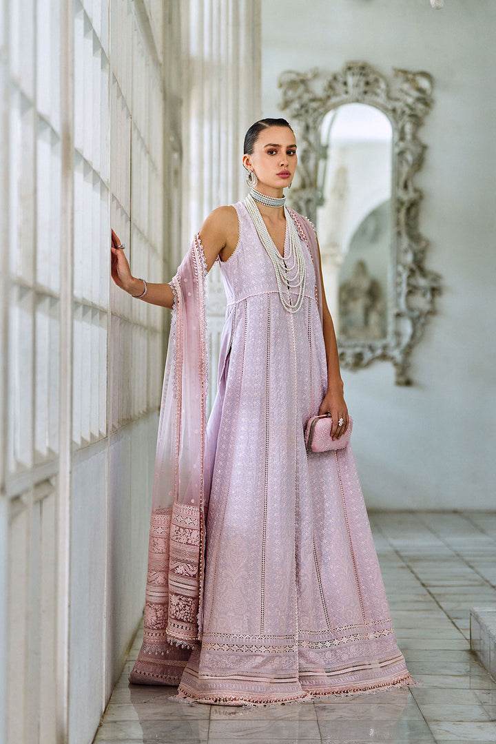 Design 1B | Multi-Panel Embroidered Lawn Unstitched Suit with Net Dupatta