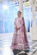 Design 11B | Printed Embroidered Lawn Unstitched Suit with Cotton Net Dupatta