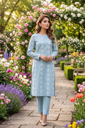 Mushtaq 2Pcs Stitched Printed Lawn Suit Zarnish Collection Desgin - 7