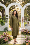 2Pcs Plain Unstitched Soft Cotton Suit Desgin - 8