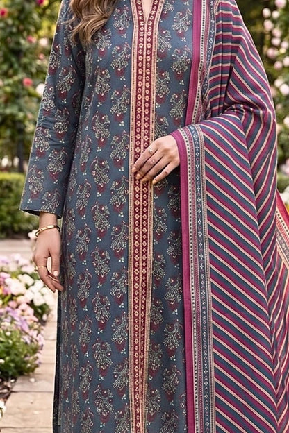 Mushtaq 3Pcs Unstitched Printed Lawn Suit Aiman Collection Desgin - 5