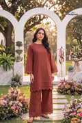 2Pcs Plain Unstitched Soft Cotton Suit Desgin - 10