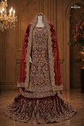 Noor e Barat Bridal Wear by MCS Unstitched Handmade Chiffon Farshi Bridal Wear