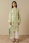 Zara Shahjahan 3 Pc Unstitched  Printed Lawn Suit Nerine-1A