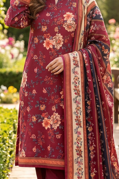 Mushtaq 3Pcs Unstitched Printed Lawn Suit Emaan Collection Desgin - 7