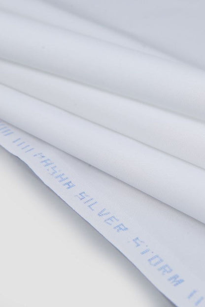 Silver Storm | Premium White Latha Cotton Fabric | SILVER-STORM
