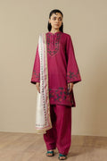 Zara Shahjahan 3 Pc Unstitched  Printed Lawn Suit Ismeria-8A