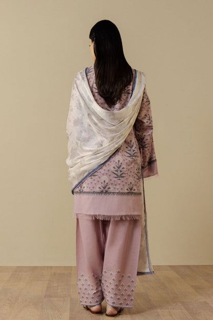 Zara Shahjahan 3 Pc Unstitched  Printed Lawn Suit Anthea-9A