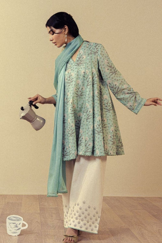 Zara Shahjahan 3 Pc Unstitched  Printed Lawn Suit Anthea-9B