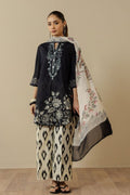 Zara Shahjahan 3 Pc Unstitched  Printed Lawn Suit Cassia-10B