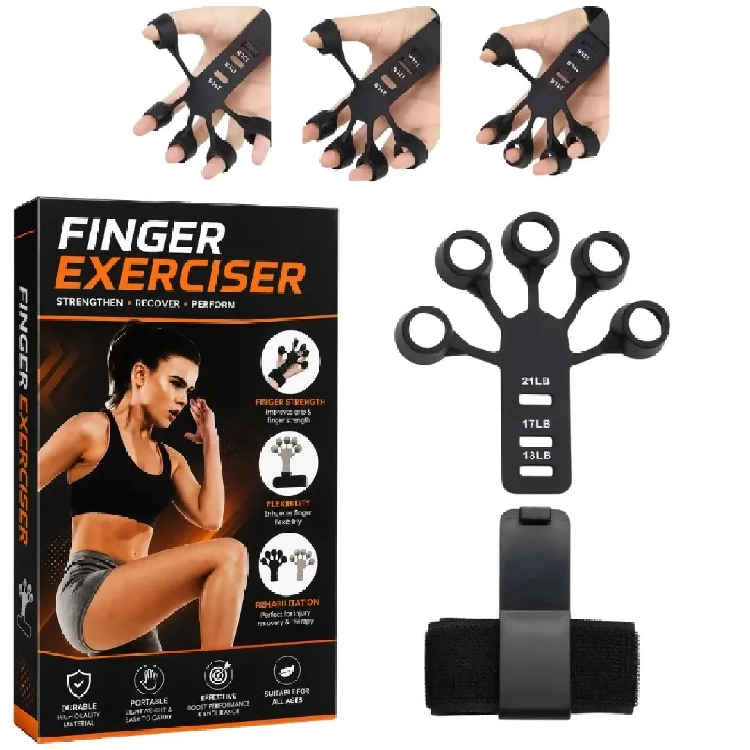 Adjustable Hand Grip Strengthener Finger Exerciser - Hand Therapy Trainer Grip Strength Trainer for Fitness Rehabilitation - Arthritis Relief