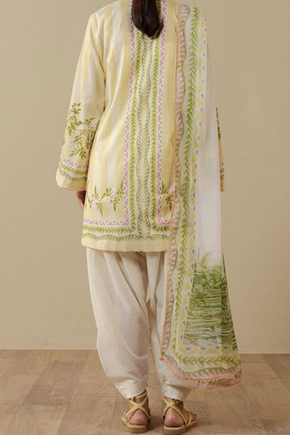 Zara Shahjahan 3 Pc Unstitched  Printed Lawn Suit Nerine-1B