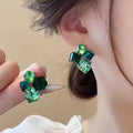 PJX-121 Crystal Sparkling Korean Earrings – Elegant Shine, Premium Style & Stunning Feminine Charm red