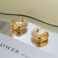 ZJX-169 Pearl Bali – Elegant Korean Style Earrings- Silver
