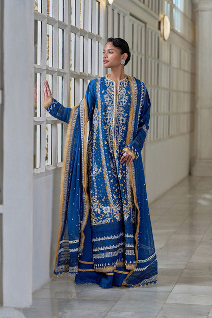 Design 8A | Embroidered Lawn Unstitched Suit with Chiffon Dupatta