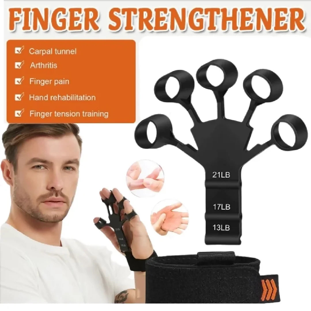 Adjustable Hand Grip Strengthener Finger Exerciser - Hand Therapy Trainer Grip Strength Trainer for Fitness Rehabilitation - Arthritis Relief