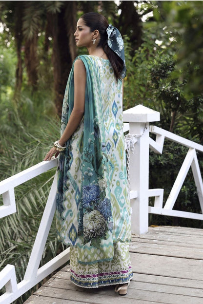 Elaf Premium 3Pc Unstitched Belladore  Printed Chiffon Suit EPA-2B JUNE