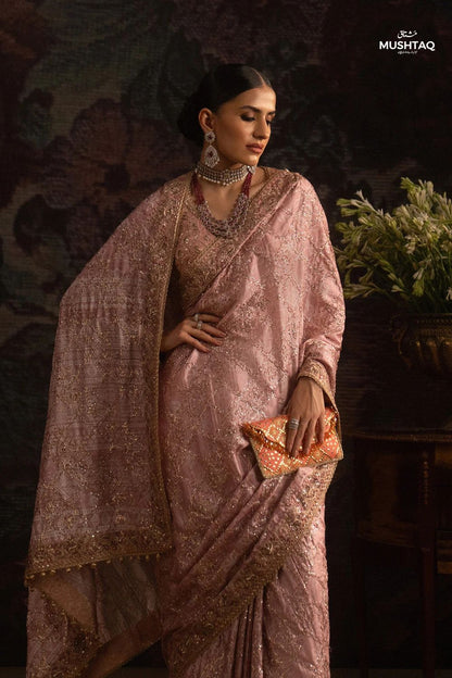 Sari Edit | Embroidered Jamawar Bodice & Tussar Silk Saree | A2506