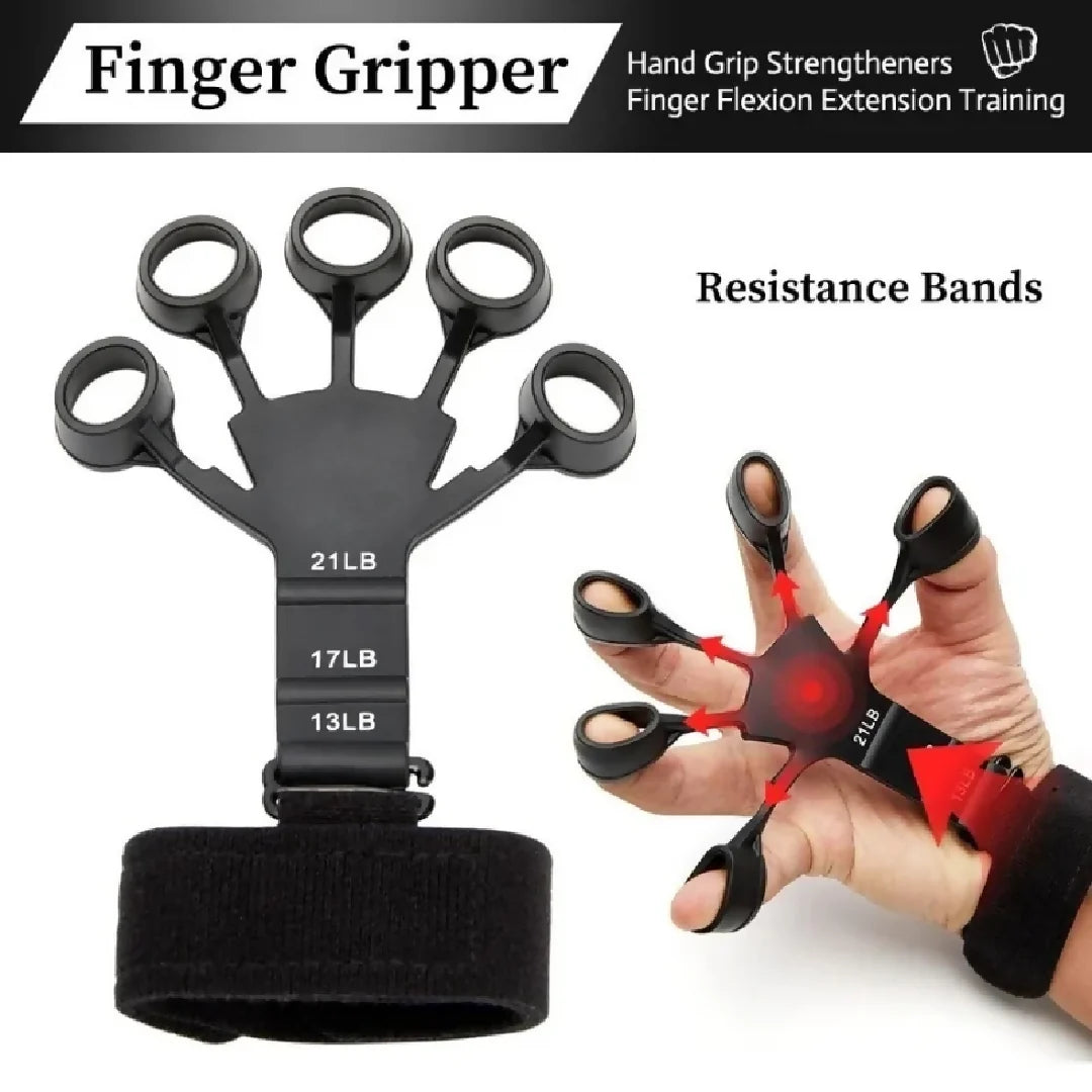 Adjustable Hand Grip Strengthener Finger Exerciser - Hand Therapy Trainer Grip Strength Trainer for Fitness Rehabilitation - Arthritis Relief