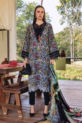 MPT-2914-B | Black Embroidered Printed Lawn Unstitched Suit
